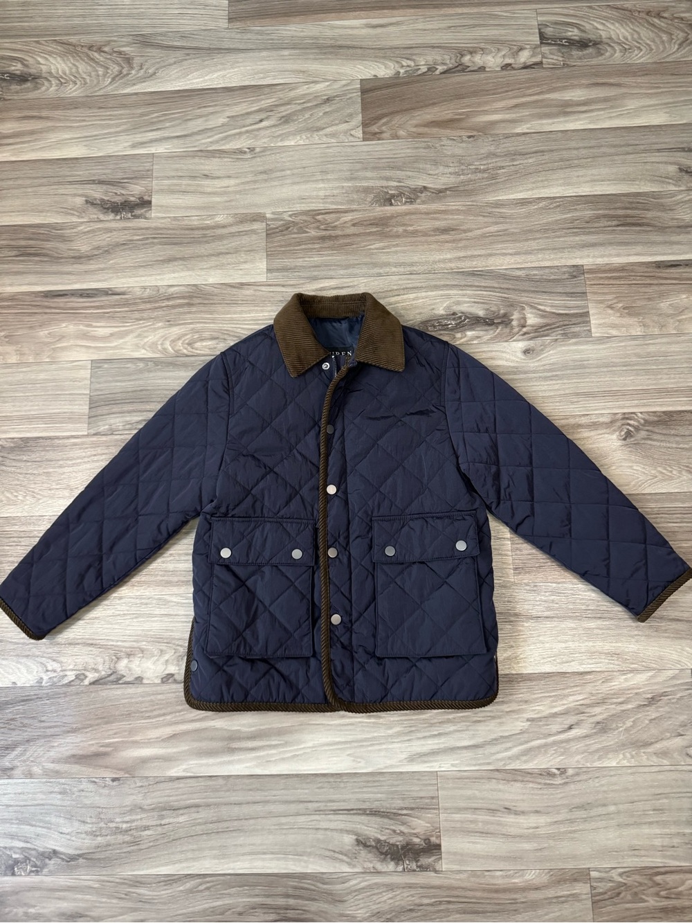 Lauren Ralph Lauren Big Boys Diamond-Shaped Regular Raincoat in Blue Size 8R